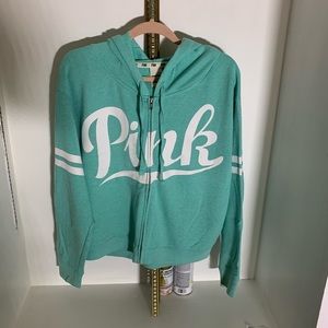 VS pink teal zip up